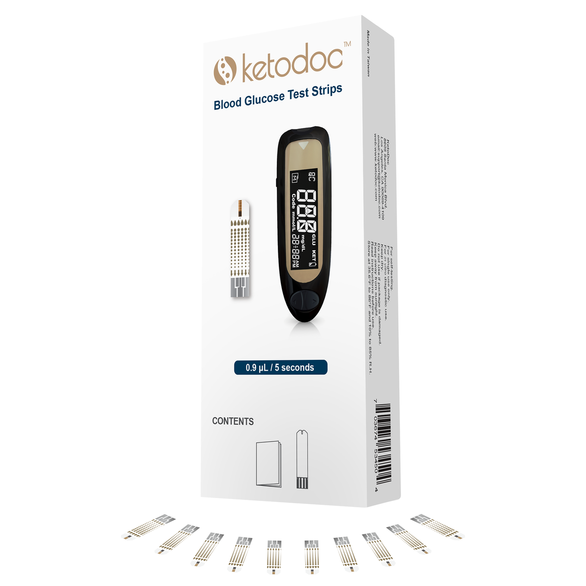 Ketodoc Blood Glucose Test Strips - Pack of 40 Strips | Ketodoc ...